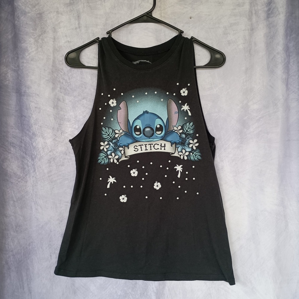 Disney Stitch Tropical Floral Graphic Tank Top